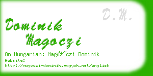 dominik magoczi business card